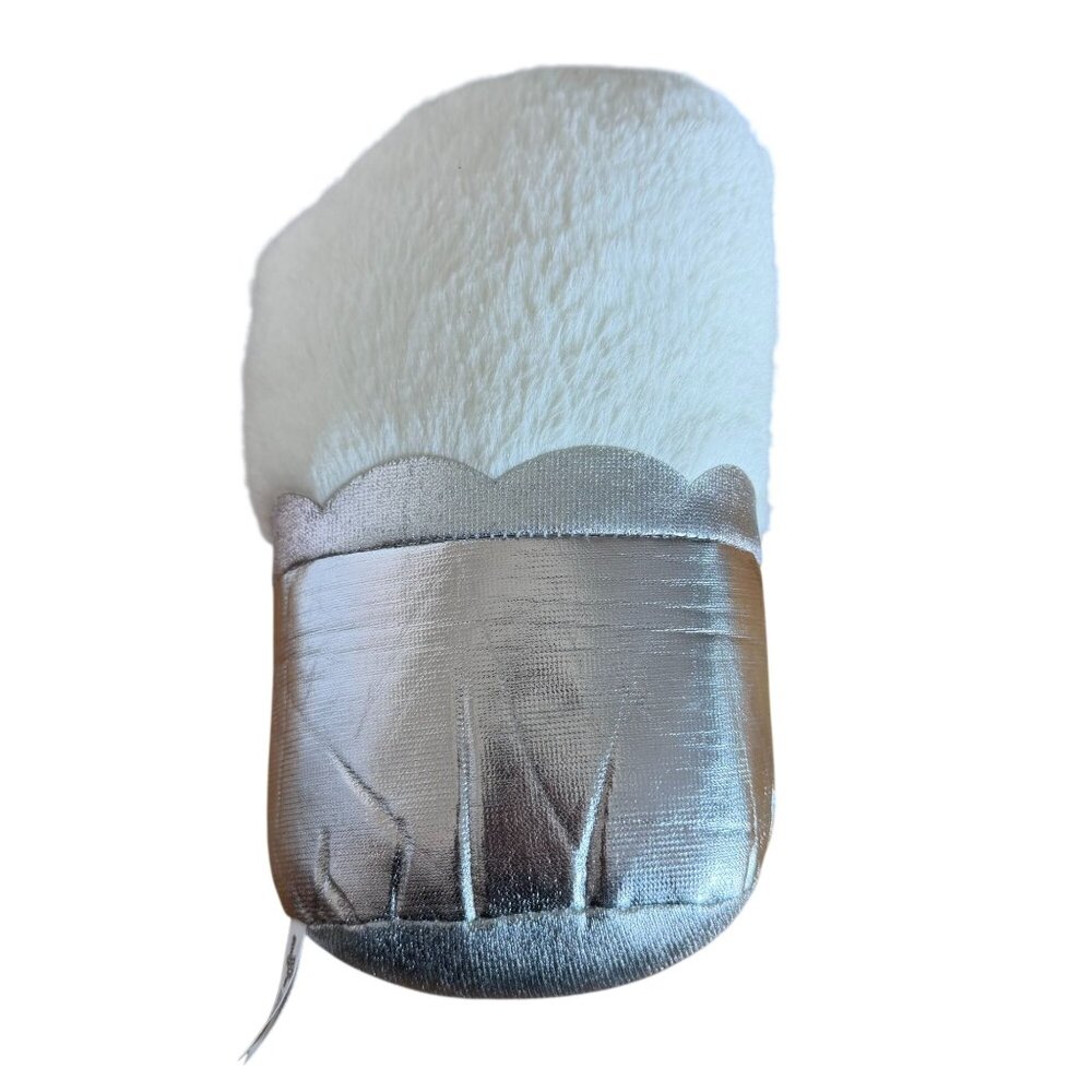 Plush Burrito Toy Smiling Face Metallic Silver Wrapper Toy Factory White Stuffed - Picture 3 of 4